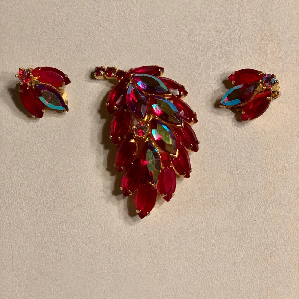 1950’s Vintage Aurora Borealis Pin Set